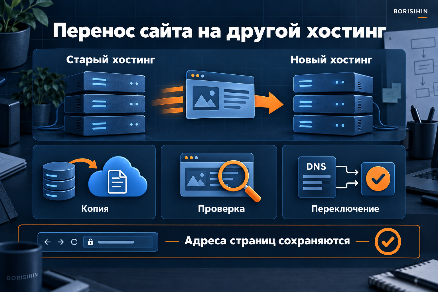 Перенос сайта со старого хостинга на новый с сохранением адресов страниц